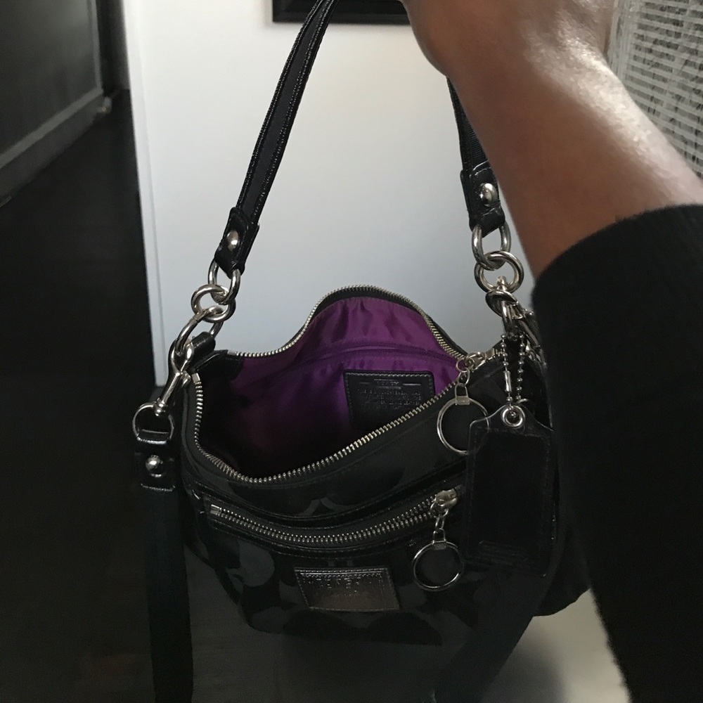 Coach black cross shoulder mini bag