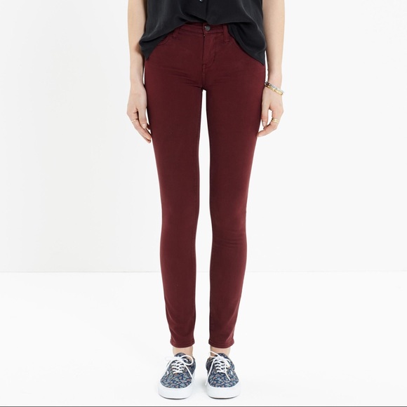 Madewell Denim - Skinny skinny sateen jeans - burgundy