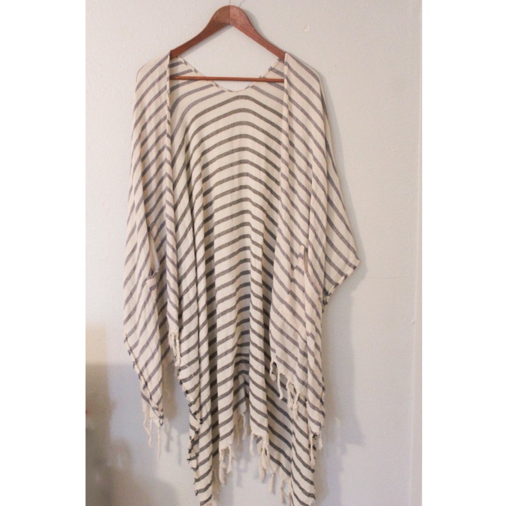 Old Navy Boho Striped Kimono Poncho