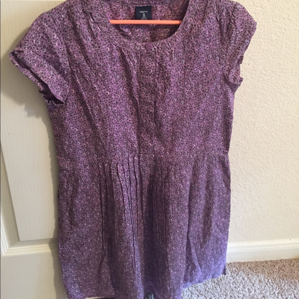 NWT GAP girls purple flower dress