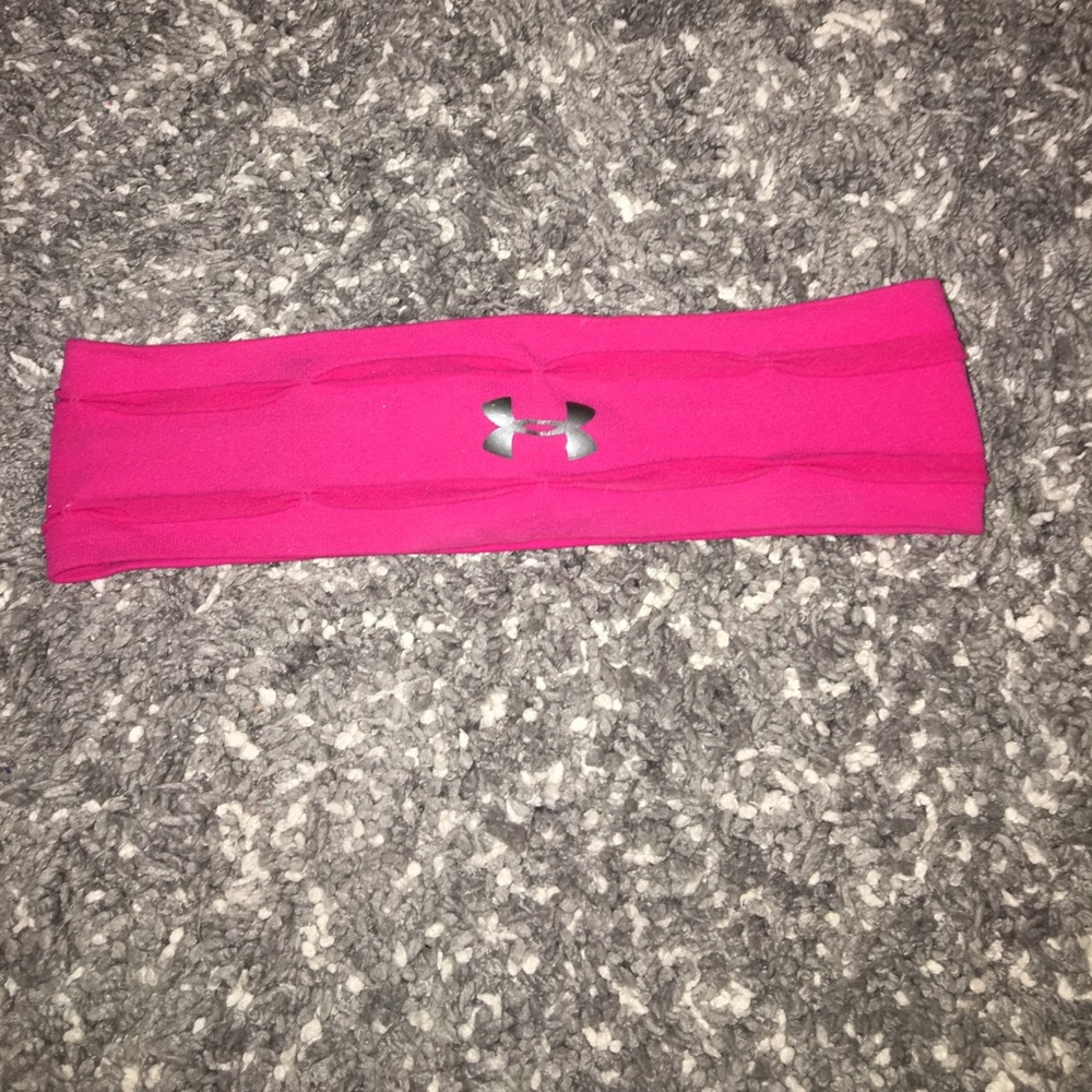 Pink under armour headband