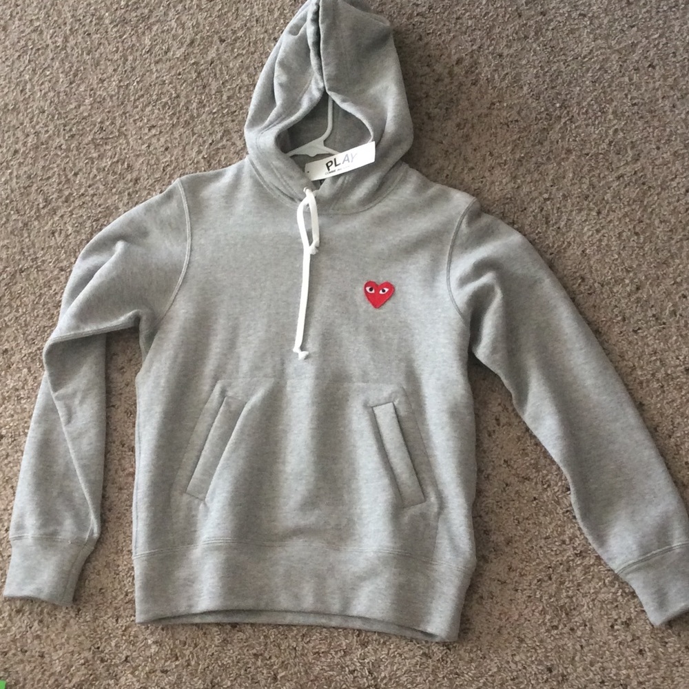 Comme des garçon hoodie cotton gray