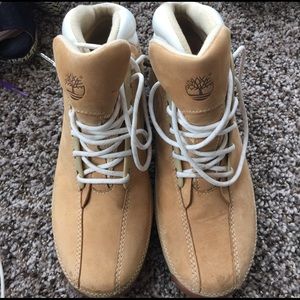 Wheat color Timberlands.
