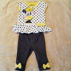 Disney Minnie Mouse 2 Piece Outfit 24 Months