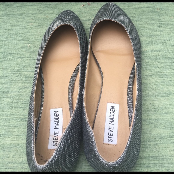 Steve madden silver gray ballet flats size 9.5 - Picture 3 of 5