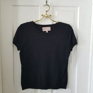 Philosophy embellished short sleeved sweater
