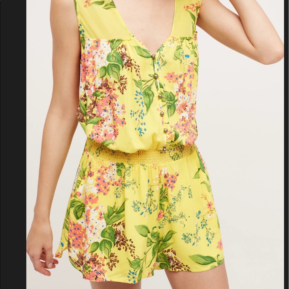 Anthropologie Plenty by Tracy Reece floral romper