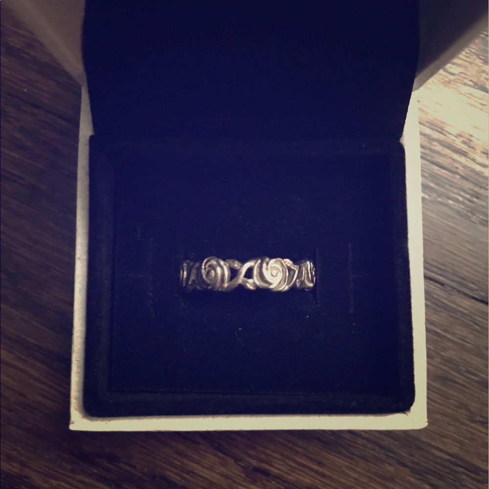 *FINAL PRICE* Sterling silver rose ring; size 7