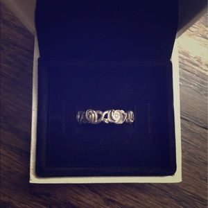 *FINAL PRICE* Sterling silver rose ring; size 7