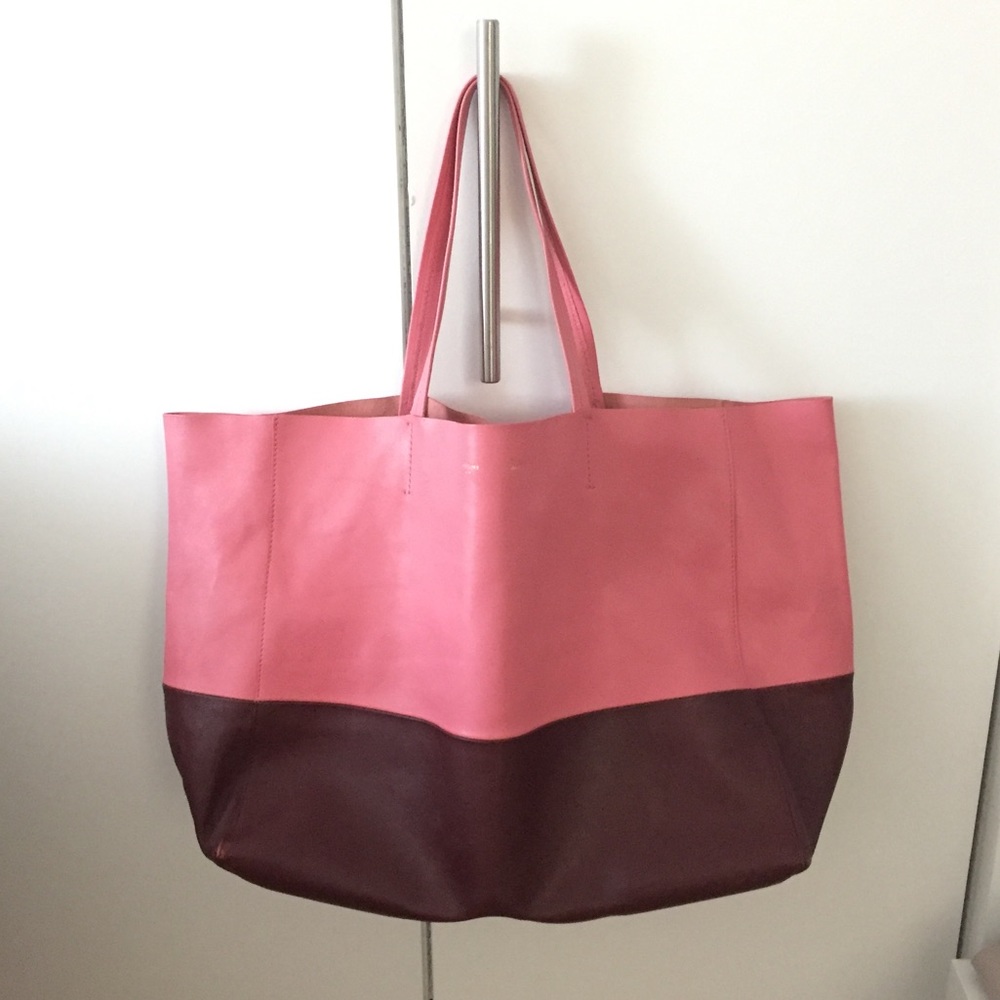 CELINE cabas horizontal tote - pink/burgundy