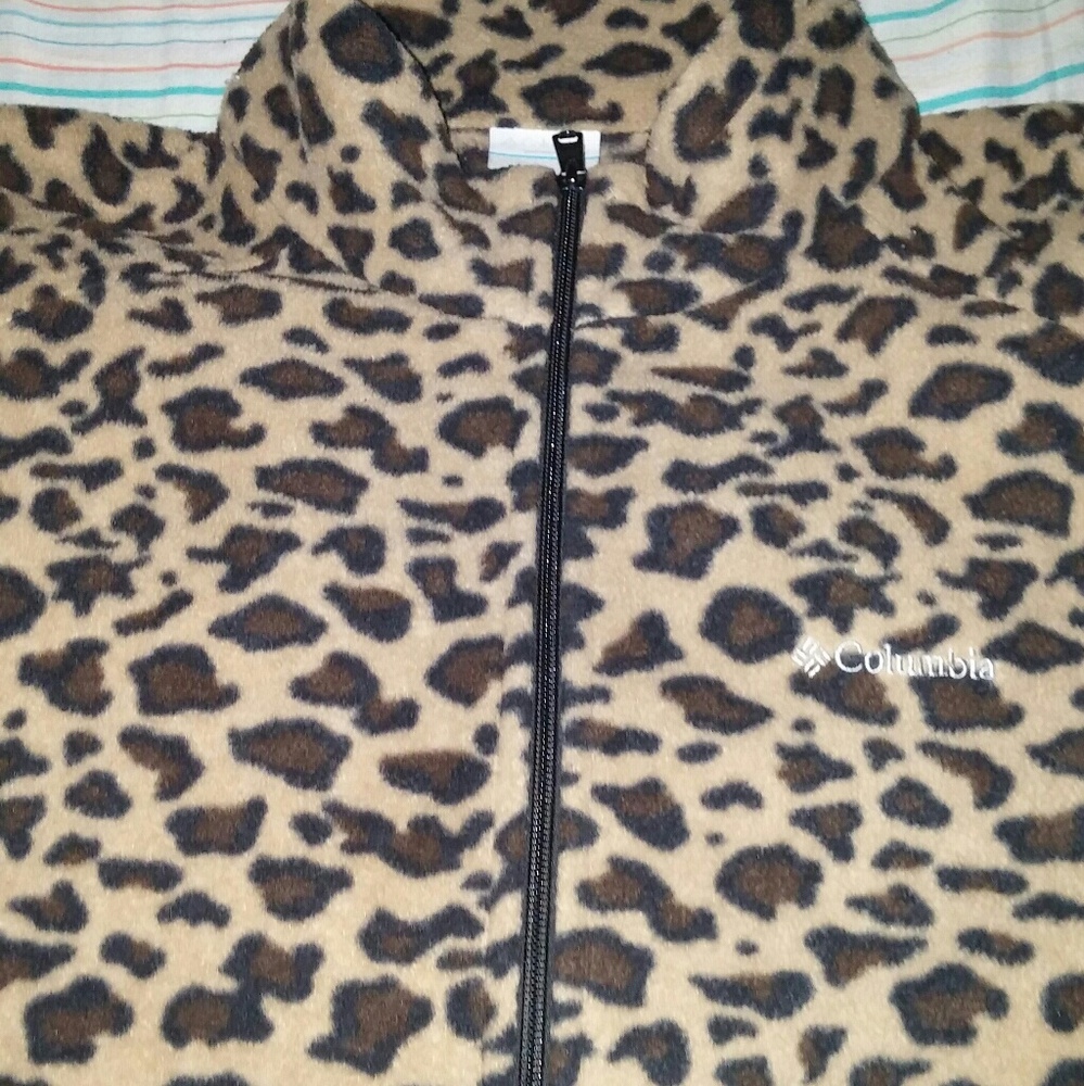 Leopard print Columbia jacket
