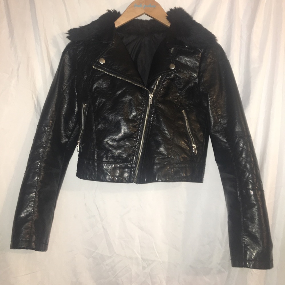 H&M kids faux leather jacket