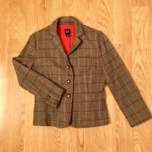 GAP wool blend 3 button blazer