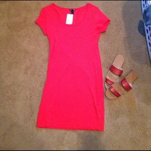 Red t shirt dress