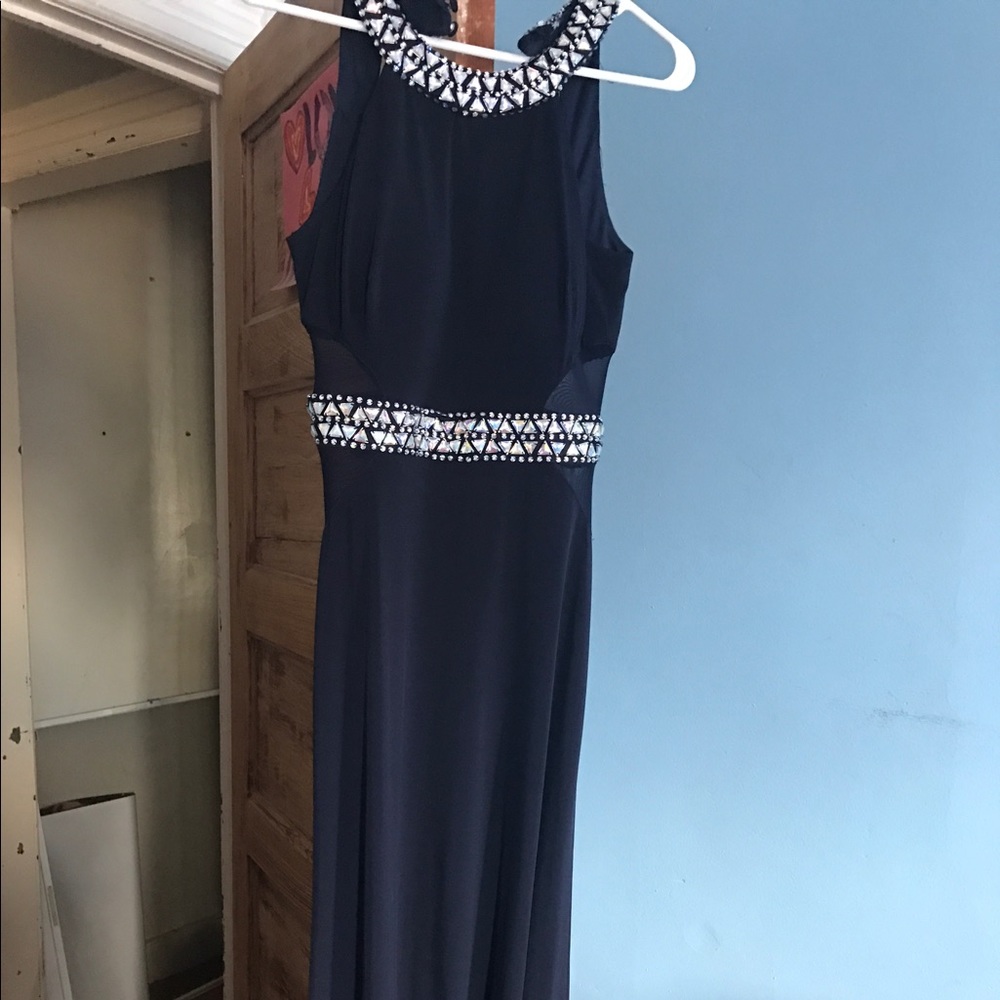 blue prom dress