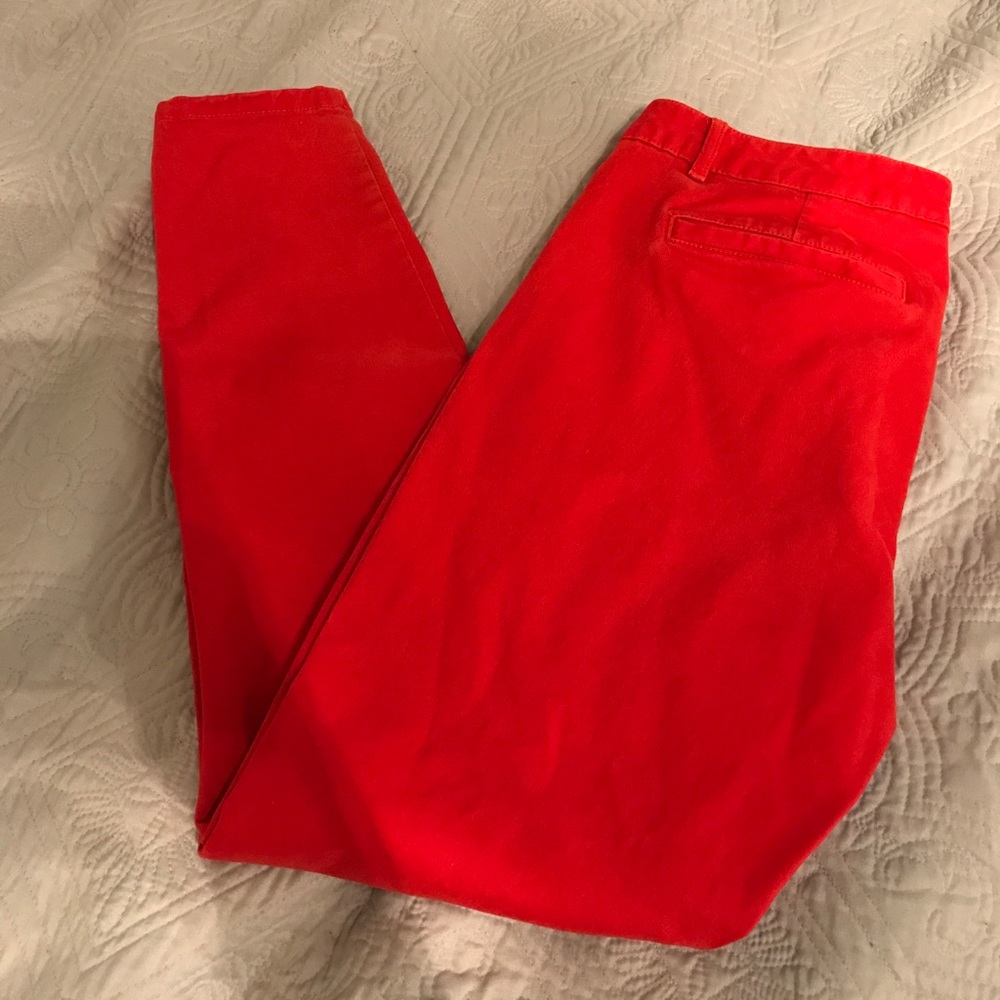 Red work pants