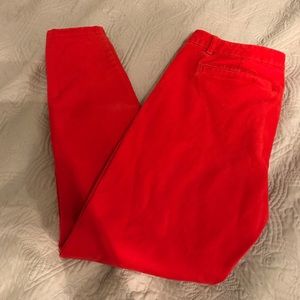 Red work pants