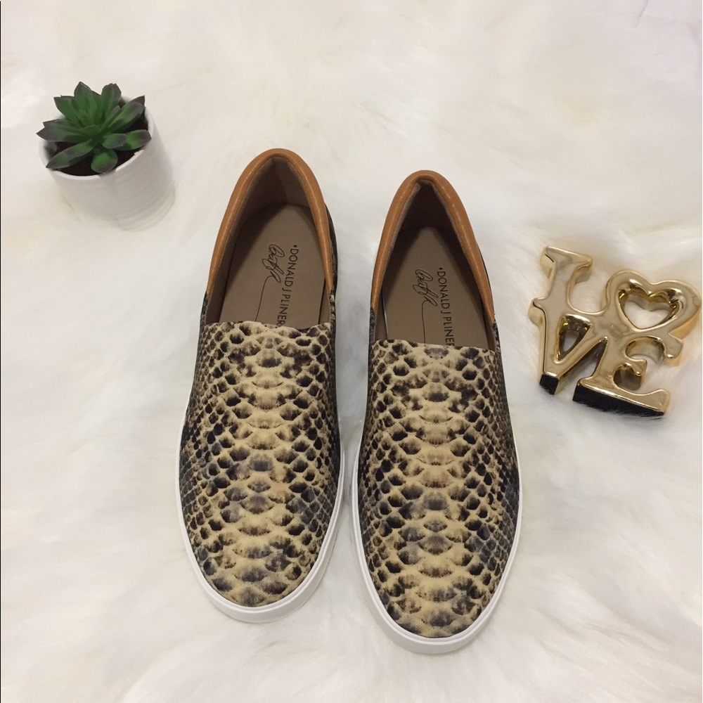 Donald J. Pliner Slip on Python Print Sneakers