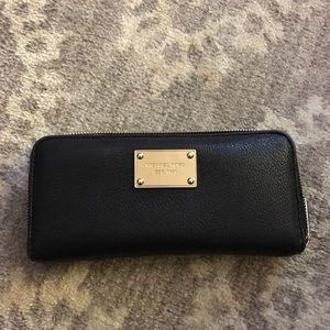 Michael Kors Black Leather Continental Wallet