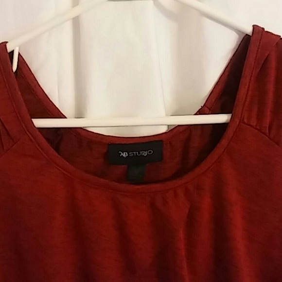 Host Pick ABStudio rust colored ruffle blouse - Picture 2 of 3