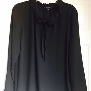 Sheer black blouse