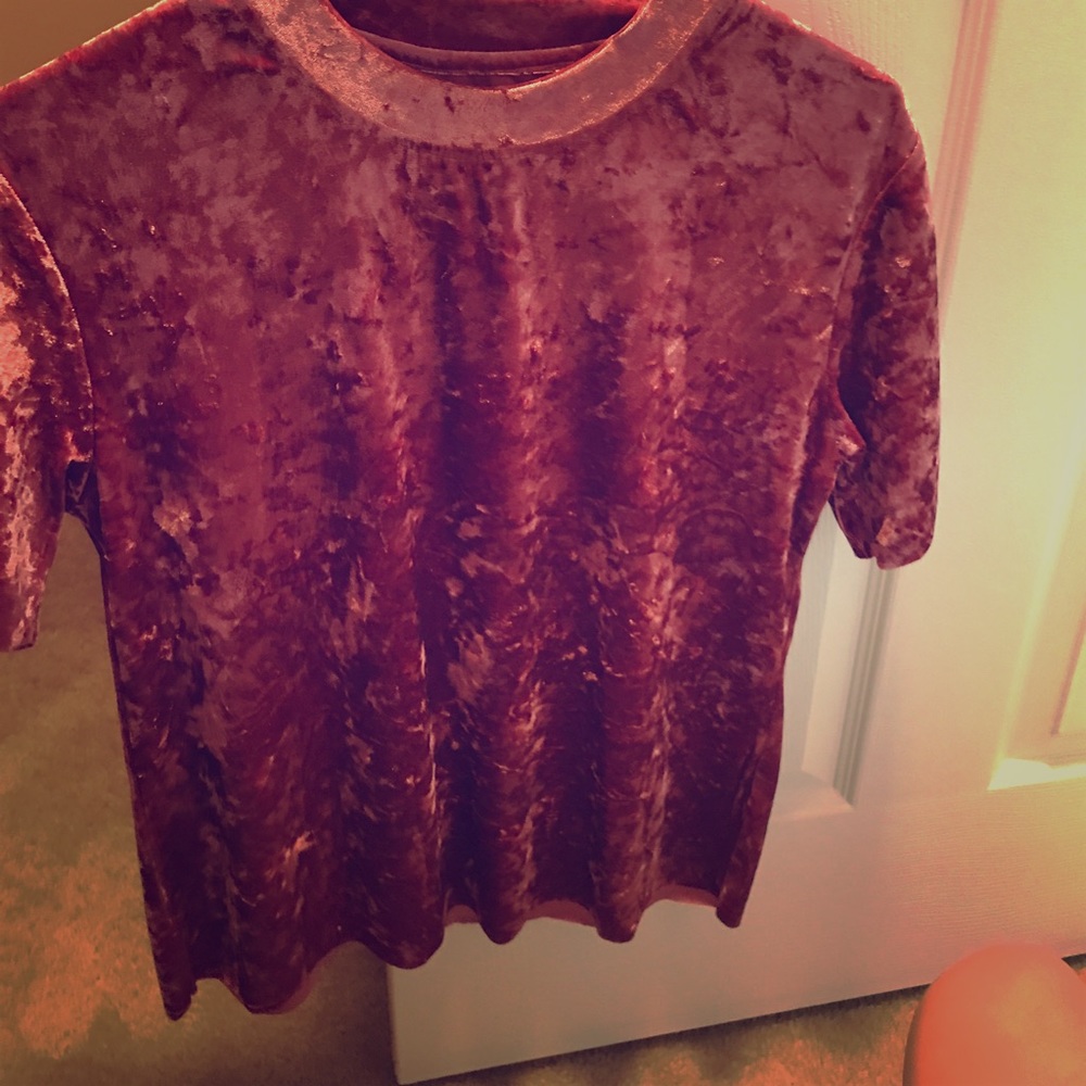 Gorgeous raspberry velvet tee BNWT