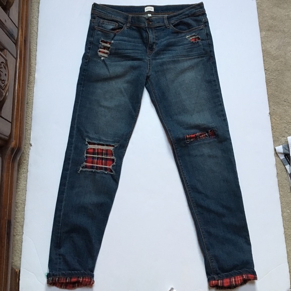 Plaid Boyfriend jeans - Picture 2 of 3