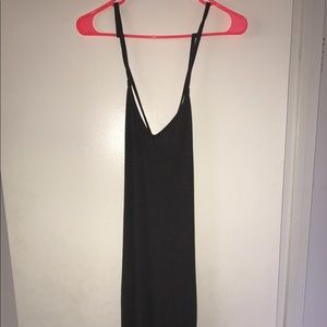 Boohoo Grey Low Back Criss Cross Dress