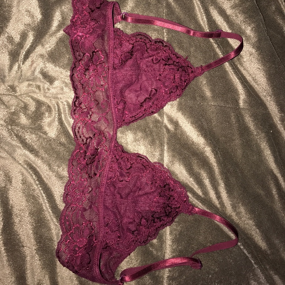 maroon bralette