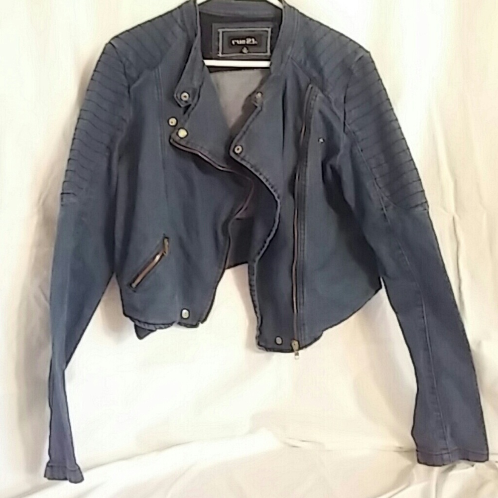 Rue 21 blue jean zipper jacket