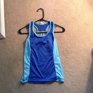 Blue sports top