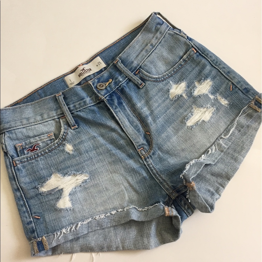 Light Wash High Waisted Shorts