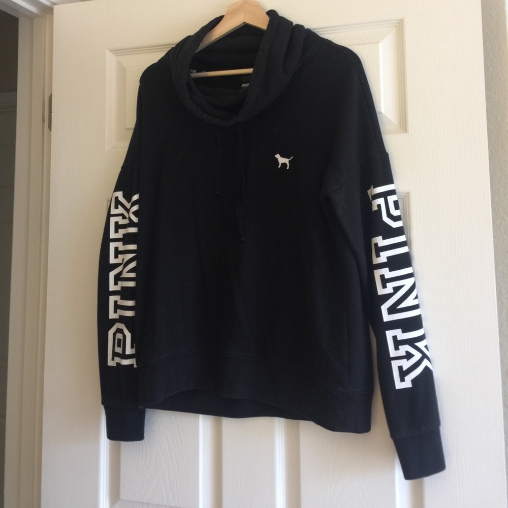 VS PINK cowl neck hoodie (M)