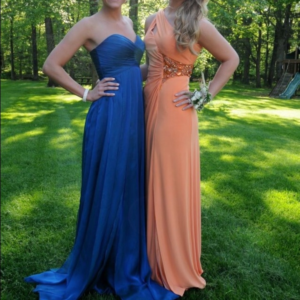 Unique Orange Prom Dress
