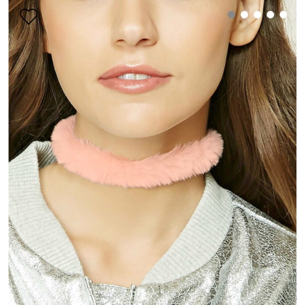 Pink Faux Fur Choker