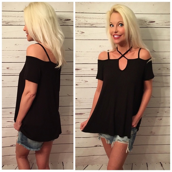 Bamboo fabric halter style strappy top - Picture 3 of 3