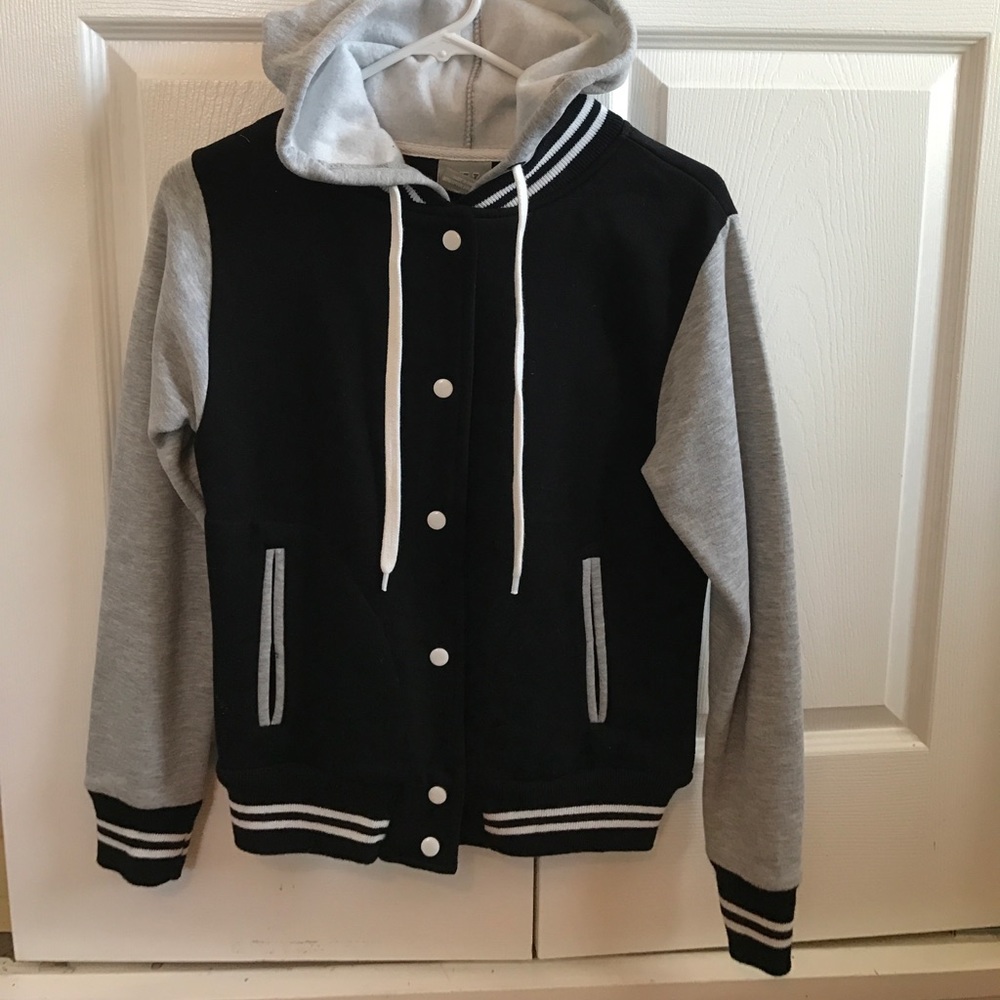 Letterman sweatshirt jacket