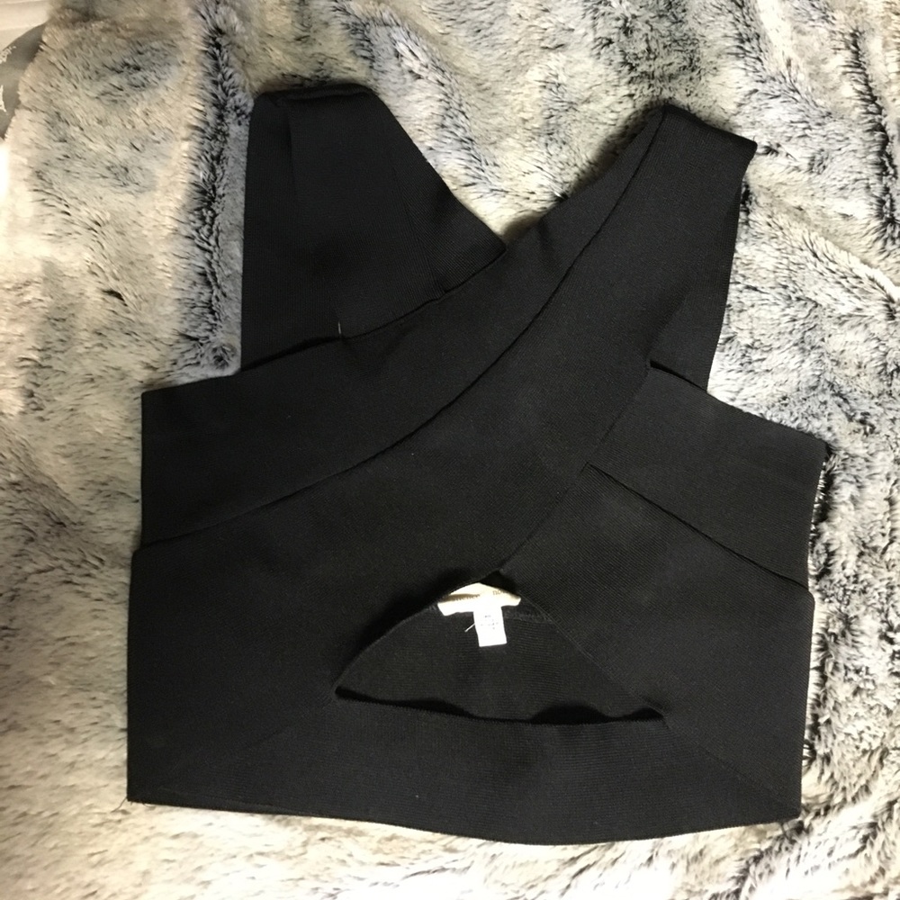 black bandage top
