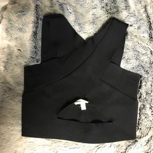 black bandage top