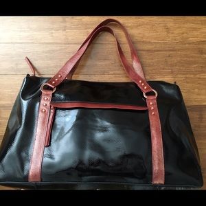 La Gioe di Toscana Patent Leather overnight bag