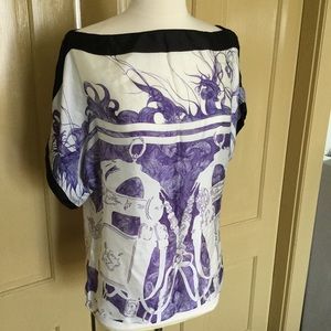 Authentic HERMES silk top size 38 excellent cond