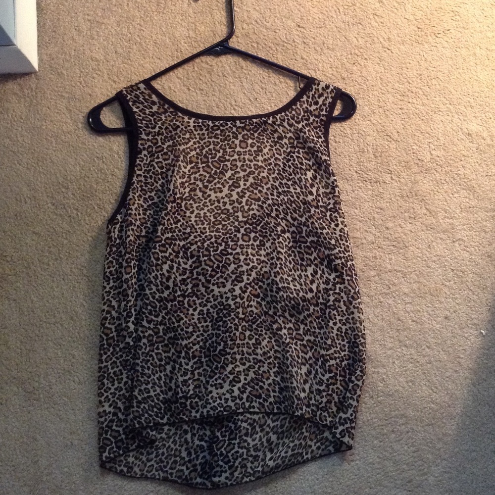 Cheetah print tank top