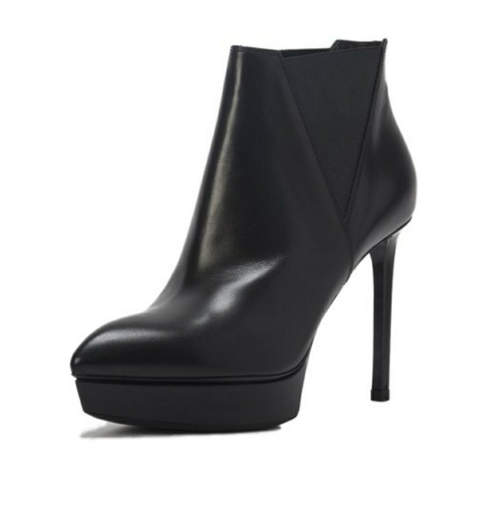 SAINT LAURENT Janis Platform Ankle Boots