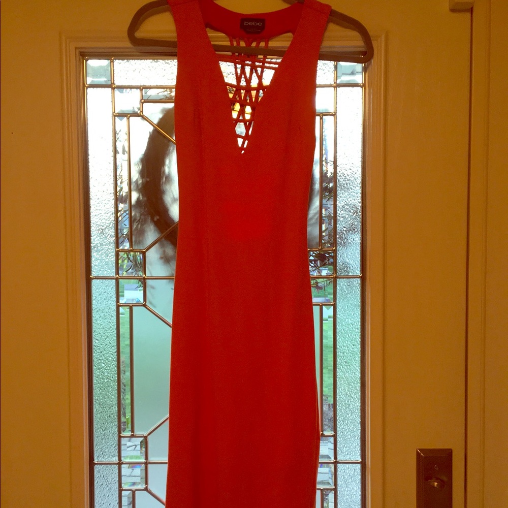 Bebe Orange Pencil Dress