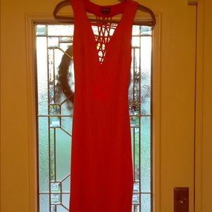 Bebe Orange Pencil Dress