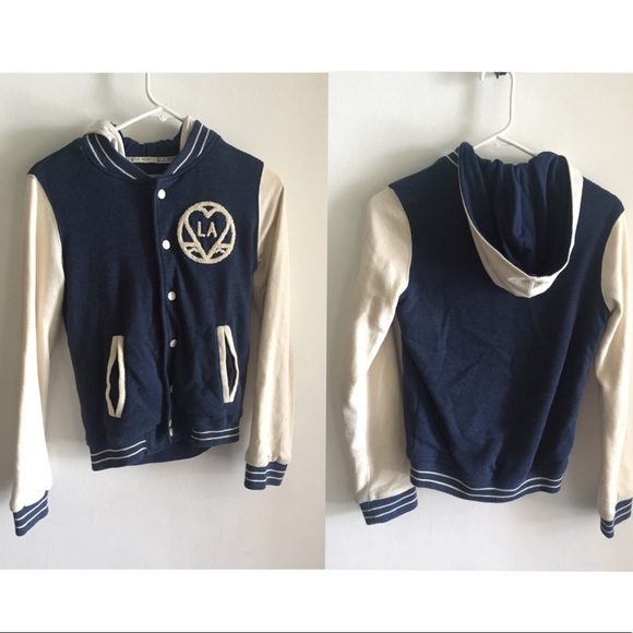navy blue varsity jacket - Picture 1 of 2