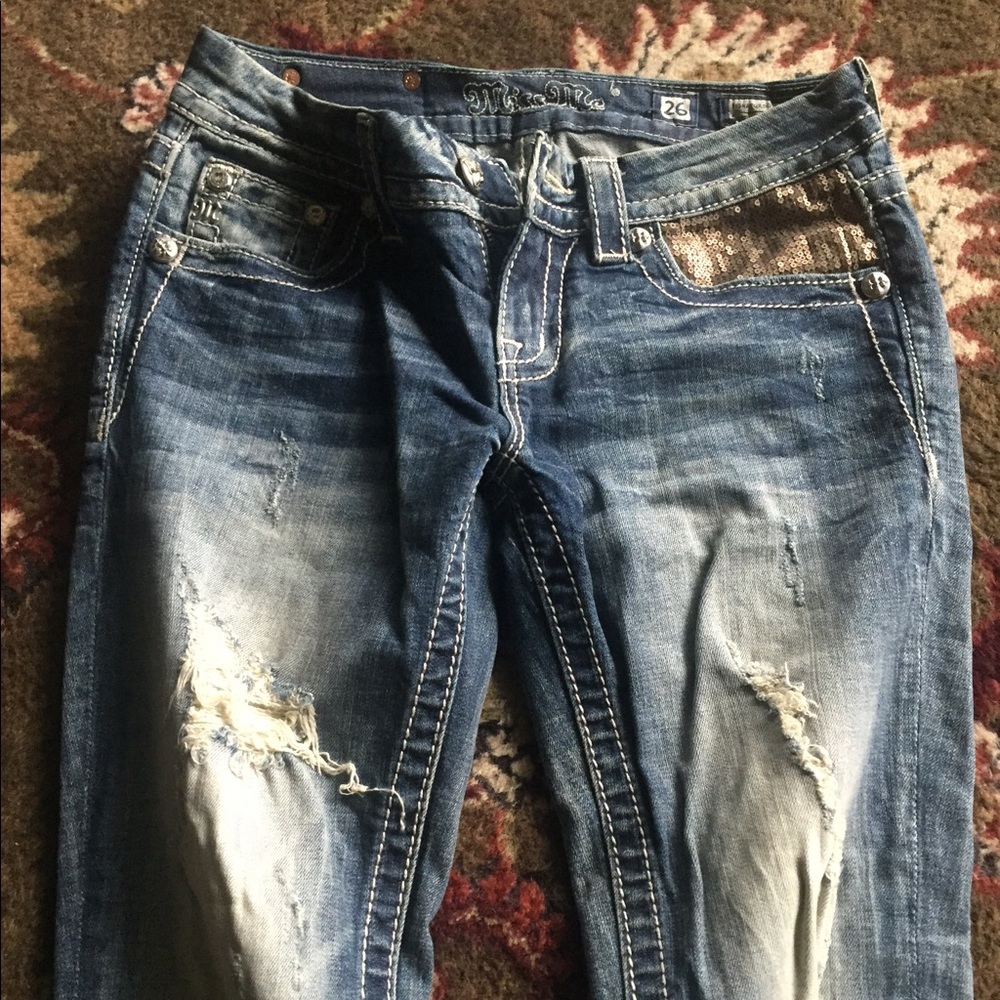 Miss me gold sparky skinny jeans