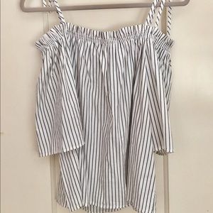 NWT striped off the shoulder top from H&M