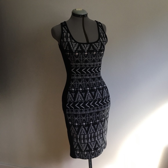 Sparkle and Fade Black and White Patterned Dress - Picture 2 of 6