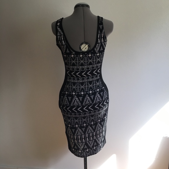 Sparkle and Fade Black and White Patterned Dress - Picture 3 of 6